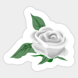 White rose Sticker